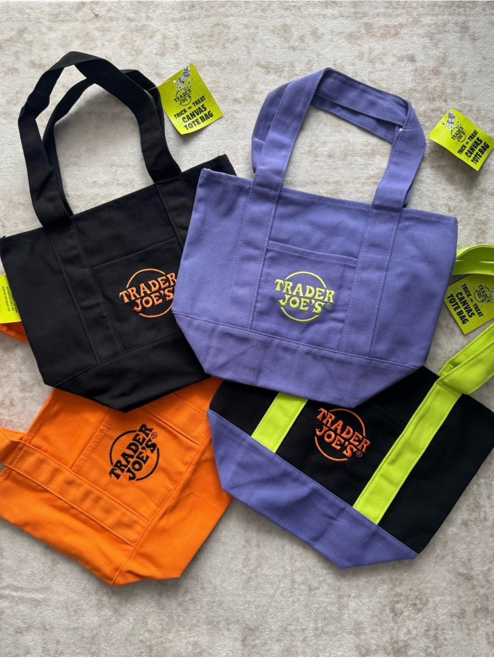 NEW 2026 Trader Joe’s Mini Totes Set of 4